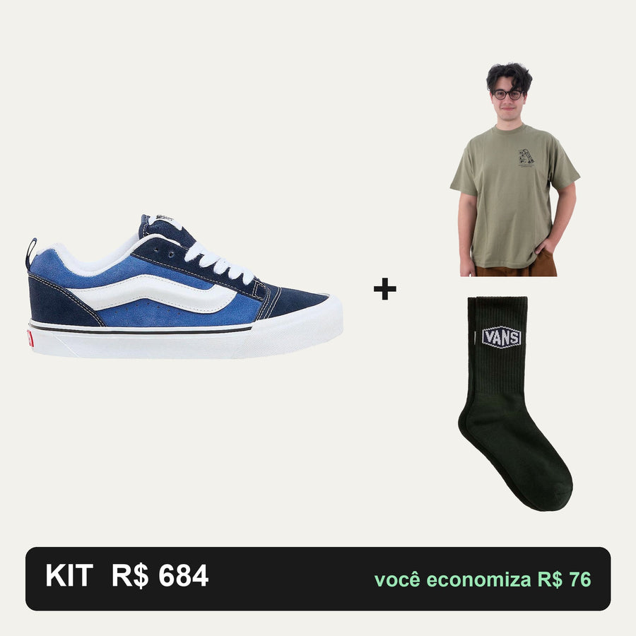 Kit Vans Knu Skool + Camiseta Vans + Meia Vans — Peso e durabilidade em primeiro lugar