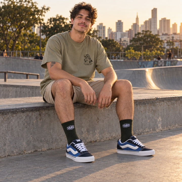 Kit Vans Knu Skool + Camiseta Vans + Meia Vans