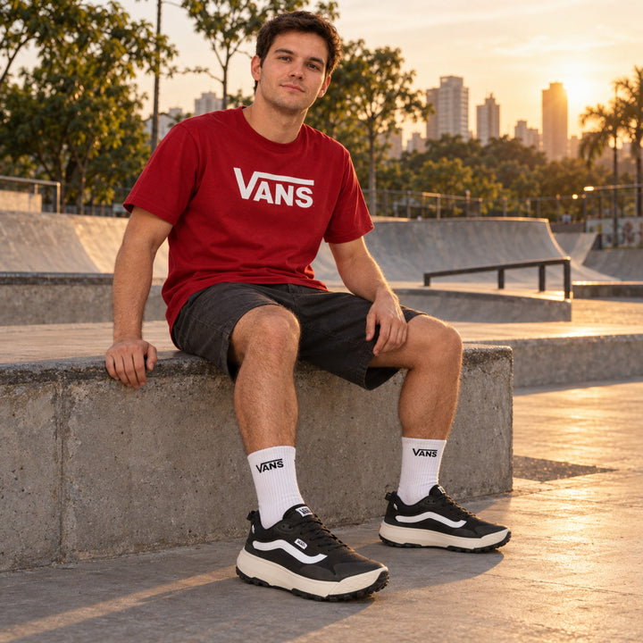 Kit Vans Mte Crosspath + Camiseta Vans + Meia Vans