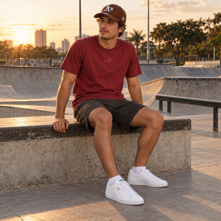 Kit Puma Basket Classic XXI + Camiseta Puma + Boné New Era