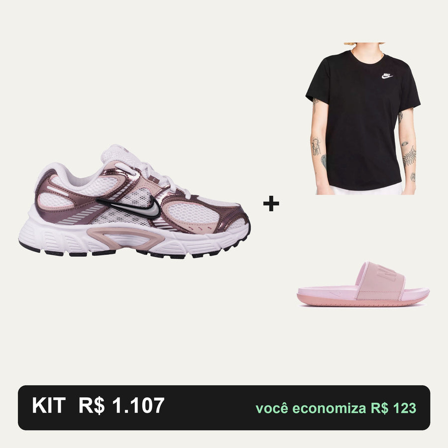 Kit Nike V5 Rnr + Camiseta Nike + Chinelo Nike — O look completo