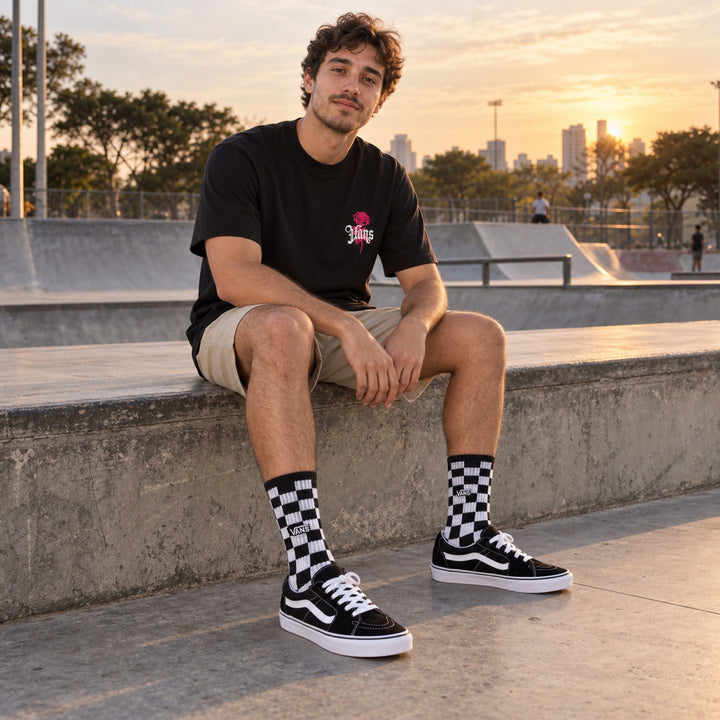 Kit Vans Sk8-Low + Camiseta Vans + Meia Vans