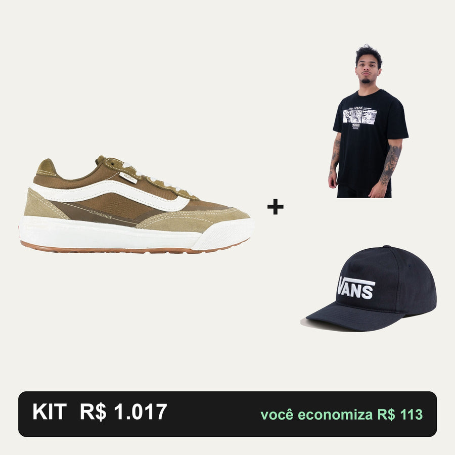 Kit Vans Ultrarange 2.0 Se + Camiseta Vans + Boné Vans — O look completo