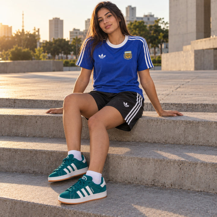 Kit Adidas Campus 00S + Shorts Adidas + Camiseta Adidas