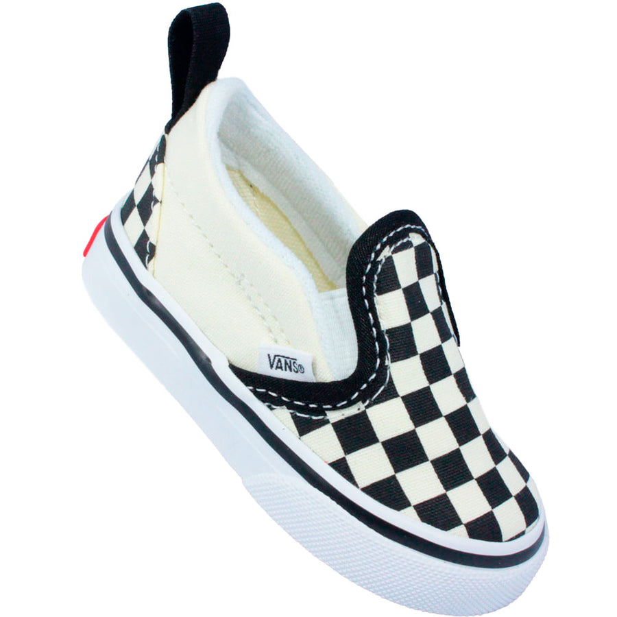Tênis Vans Slip-On V Toddler Infantil — Lona em xadrez