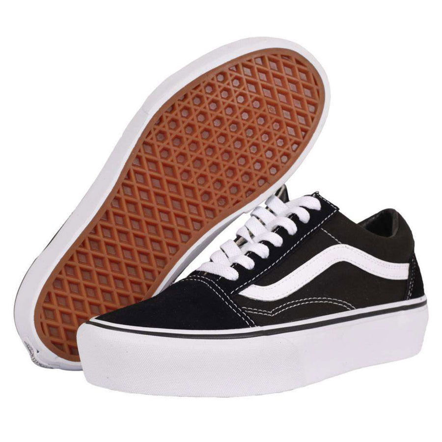 Tênis Vans Old Skool Platform Feminino — Sola waffle de borracha