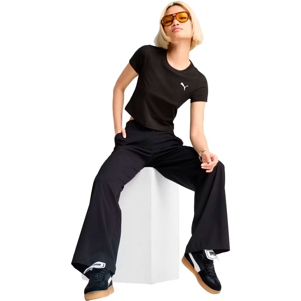 Camiseta Puma Cropped Wardrobe Feminino