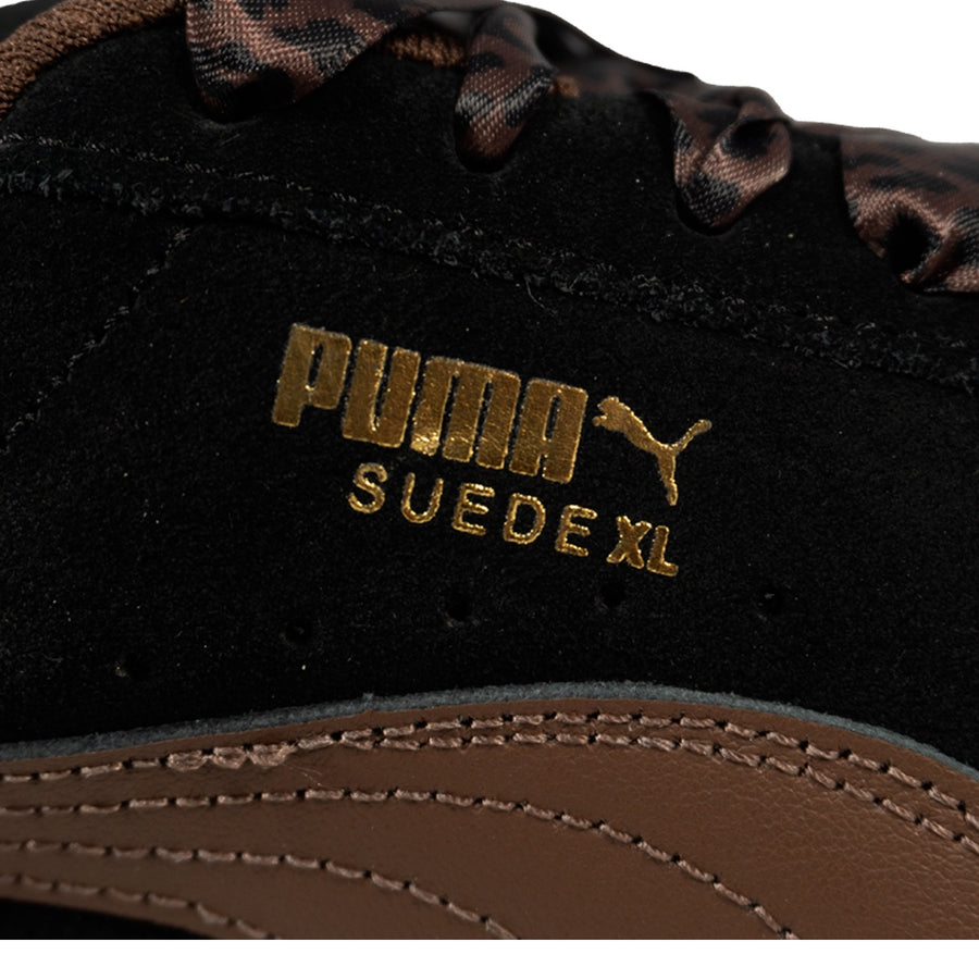 Tênis Puma Suede Xl Wild Feminino — Camurça preta e dourado