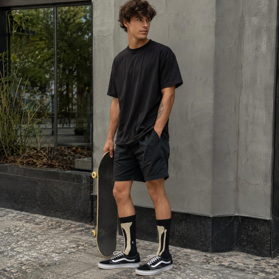 Meia Stance Bones 3 Unissex — Feita para o uso casual, unissex