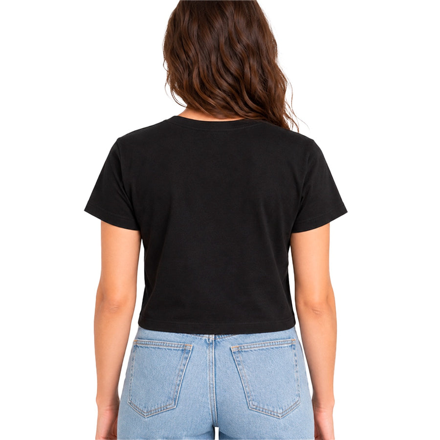 Camiseta Cropped Vans Baby Tee Classic Script Feminino — Costas sem nada