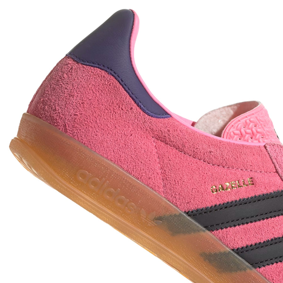 Tênis Adidas Gazelle Indoor Feminino — Roxo no calcanhar