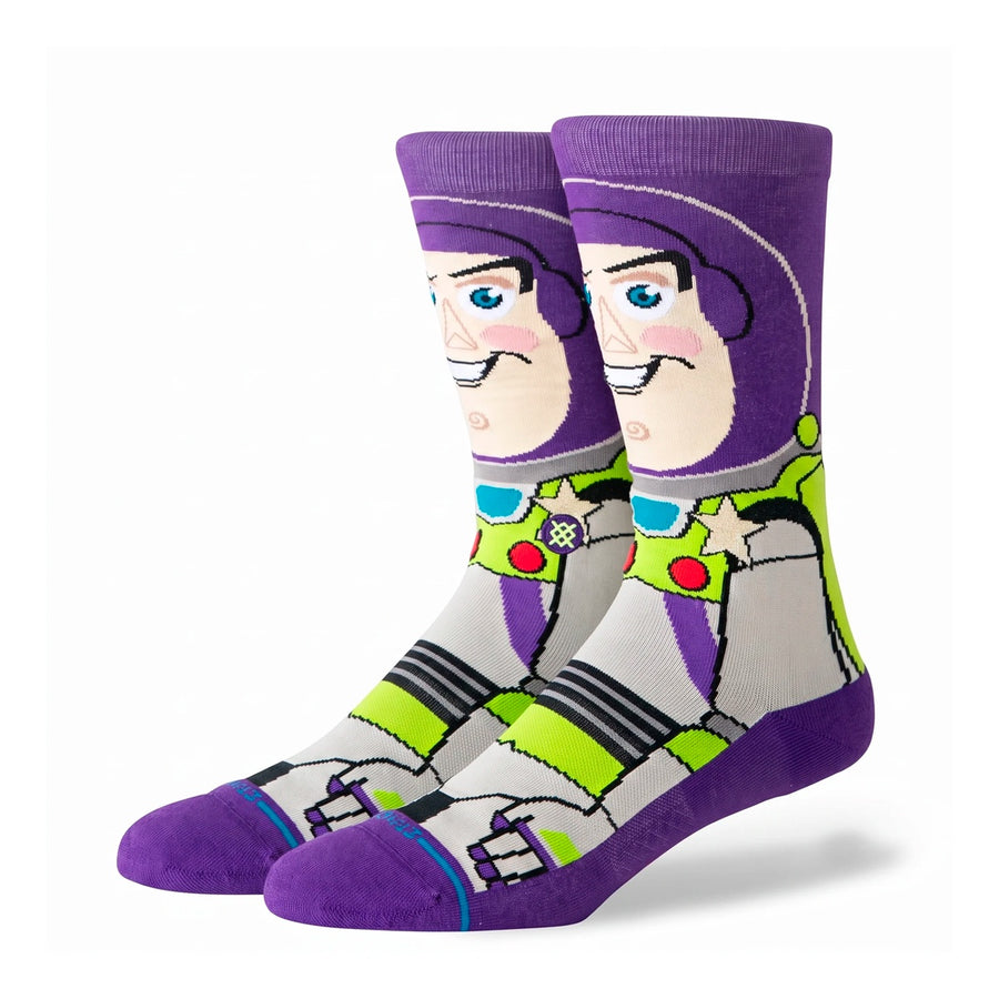 Meia Stance Buzz Unissex — Uma estampa que remete aos brinquedos do quarto do Andy