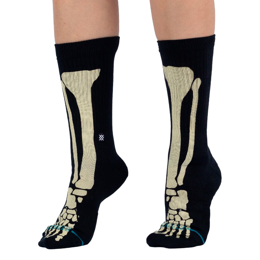 Meia Stance Bones 3 Unissex — Estampa de esqueleto que chama atenção