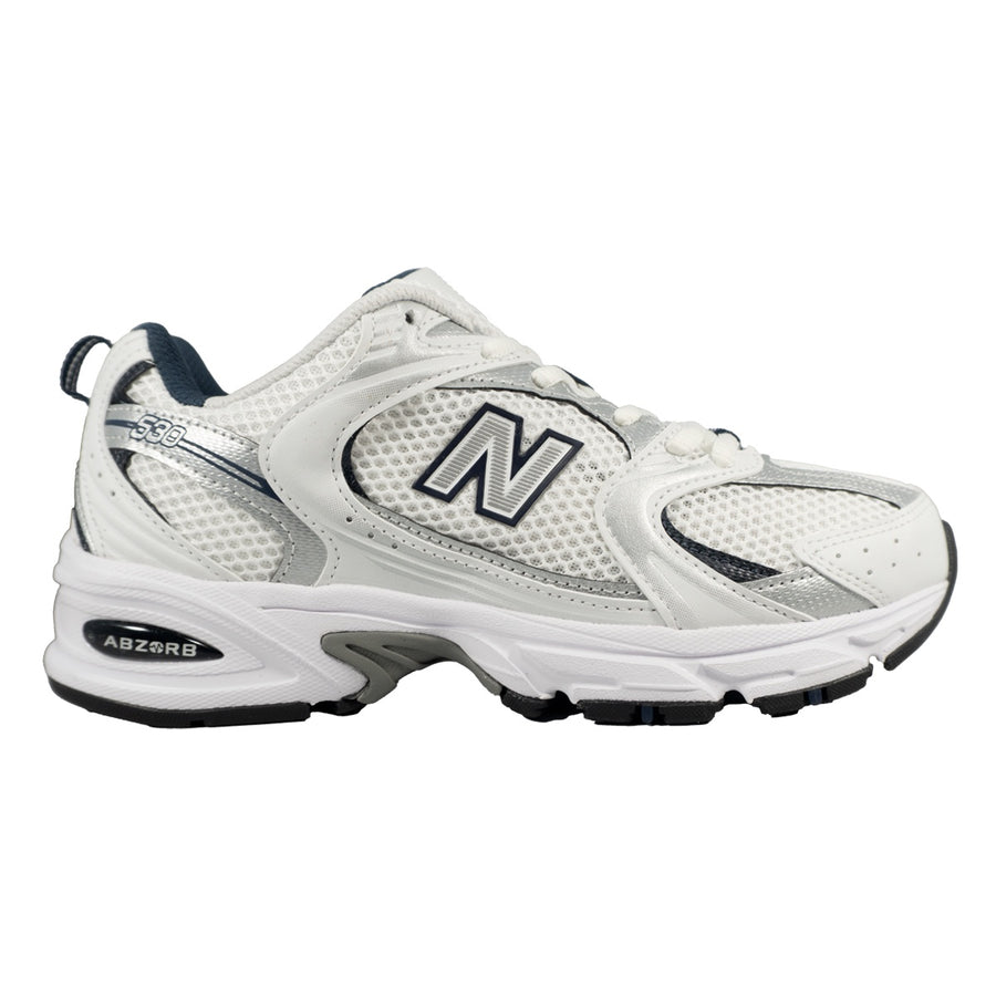 Tênis New Balance 530 Unissex — Tela branca e prata