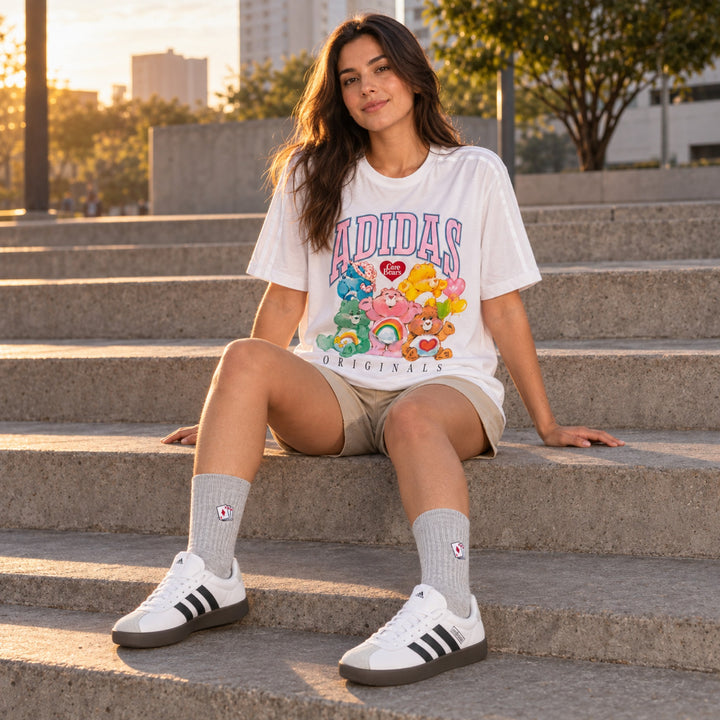 Kit Adidas Vl Court 3.0 Low + Camiseta Adidas + Meia Stance