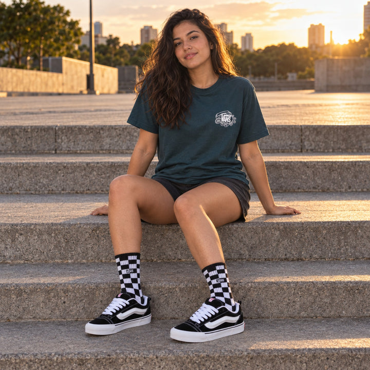 Kit Vans Knu Skool + Camiseta Vans + Meia Vans