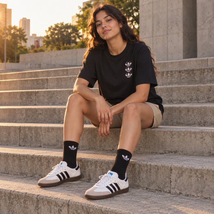 Kit Adidas Samba Adv + Camiseta Adidas + Meia Adidas