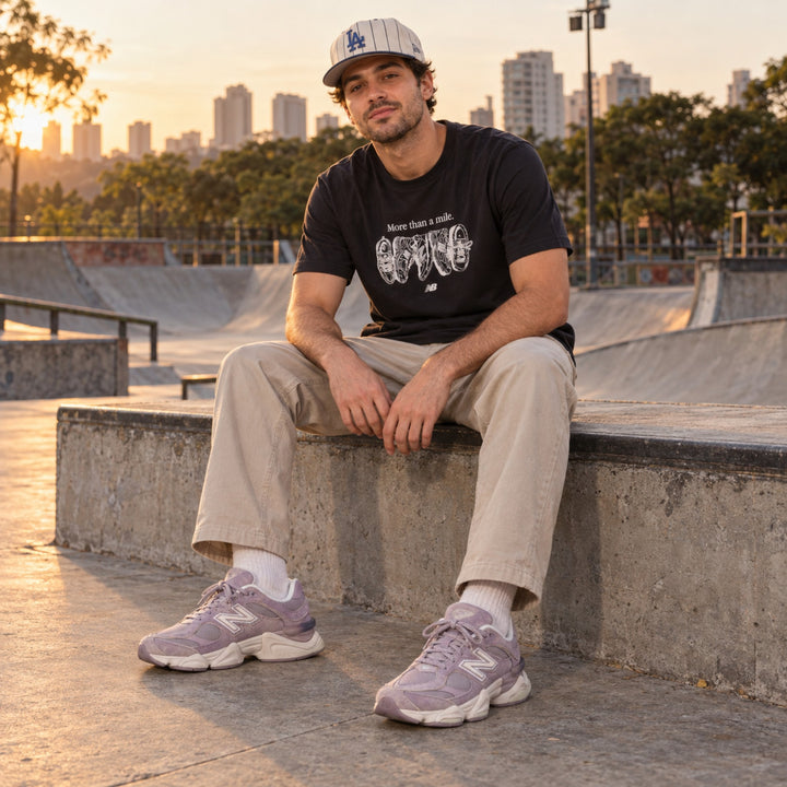 Kit New Balance 9060 + Camiseta New Balance + Boné New Era