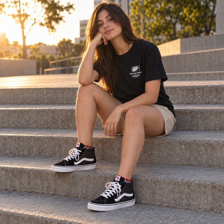 Kit Vans SK8 HI + Camiseta Vans + Meia Vans