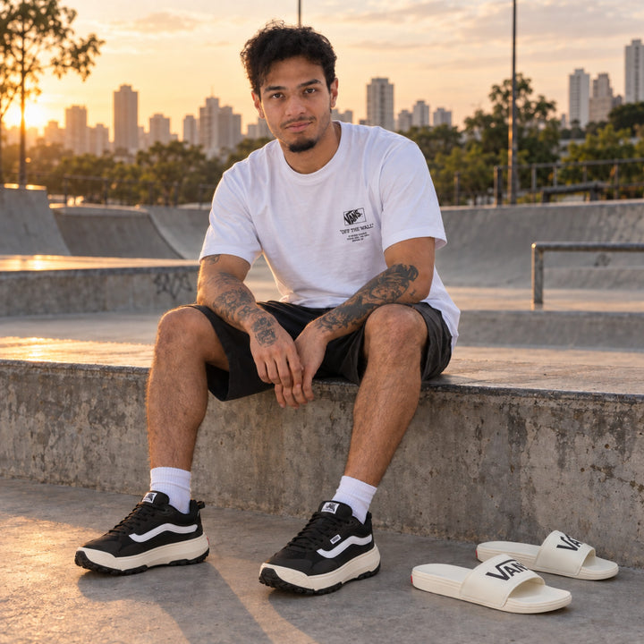 Kit Vans Mte Crosspath + Camiseta Vans + Chinelo Vans