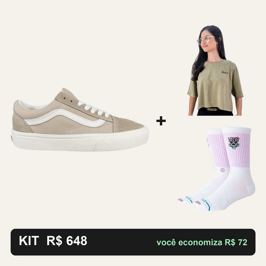 Kit Vans Old Skool + Cropped Vans + Meia Stance — O look completo