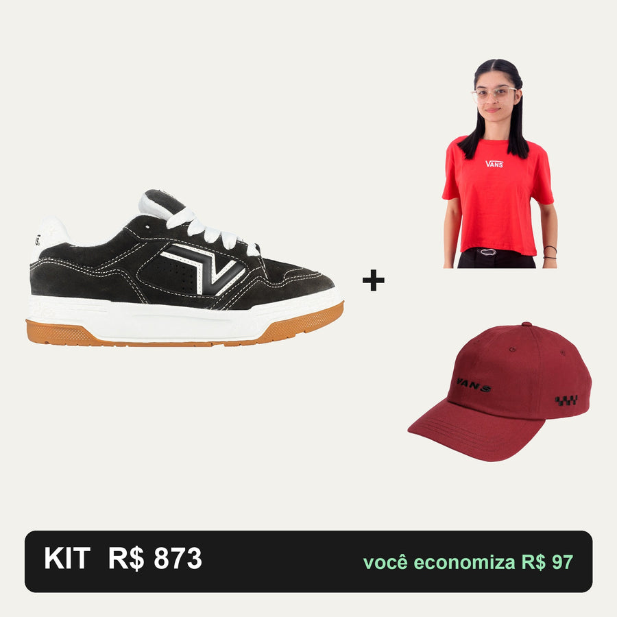 Kit Vans Upland + Camiseta Vans + Boné Vans — O look completo