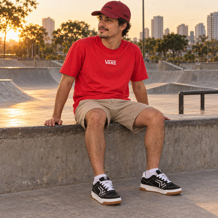Kit Vans Upland + Camiseta Vans + Boné Vans