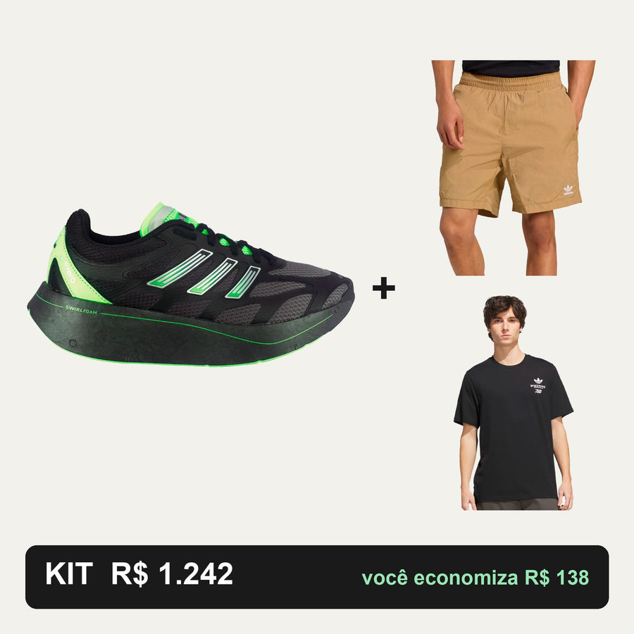 Kit Adidas Adizero Aruku + Shorts Adidas + Camiseta Adidas — O look completo