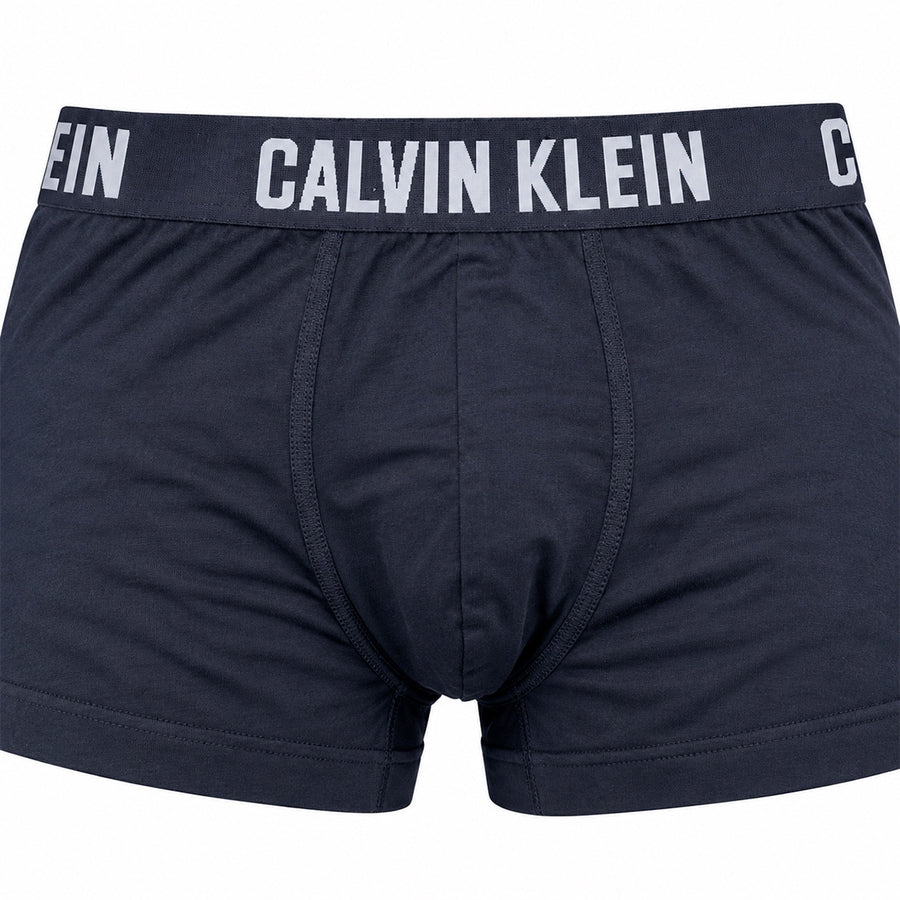 Kit 3 Cuecas Calvin Klein Underwear Trunk Low Rise Masculino — Cós com o nome