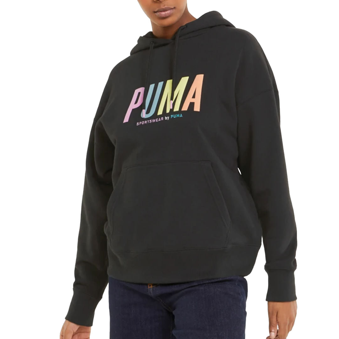 Blusa Canguru Puma Swxp Graphic Hoodie Feminino
