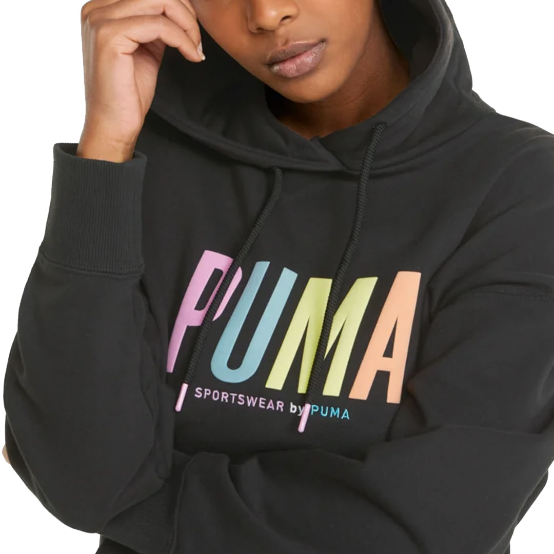 Blusa Canguru Puma Swxp Graphic Hoodie Feminino