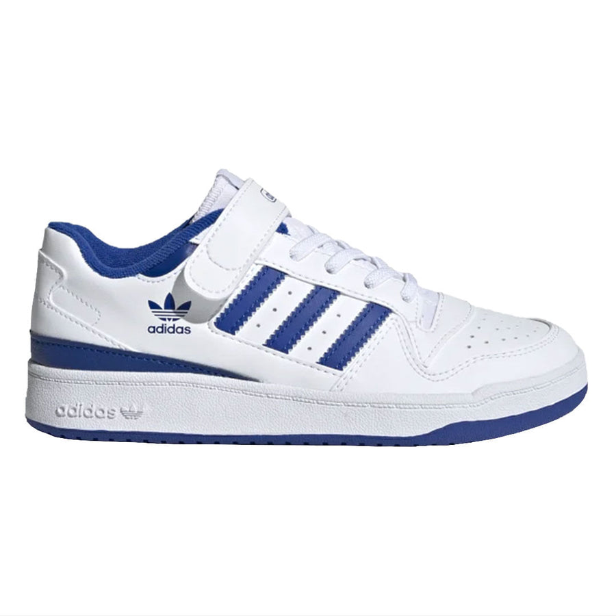 Tênis Adidas Forum Low C Infantil — Três listras azuis no branco
