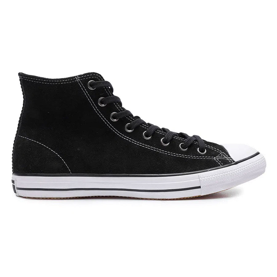 Tênis Converse Chuck Taylor Pro Feminino — Camurça preta com pesponto branco