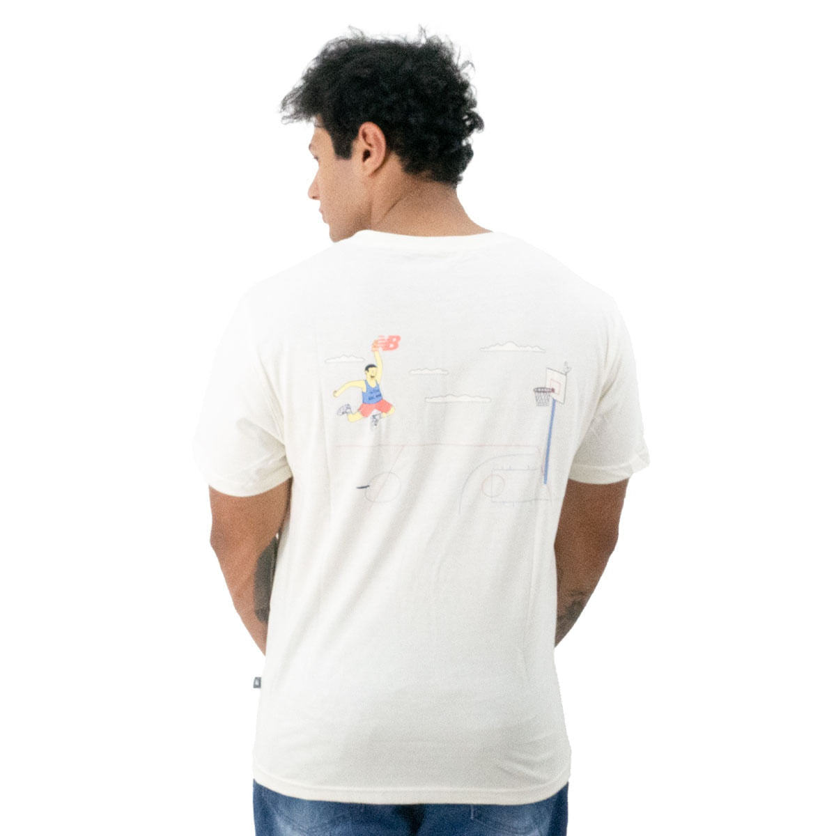 Camiseta New Balance Hoops Cartoon Masculino