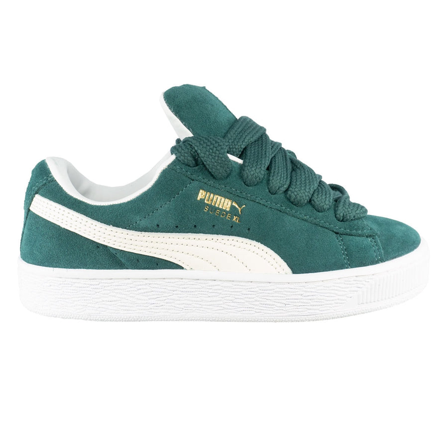 Tênis Puma Suede Xl Unissex — Camurça verde e Formstrip de couro