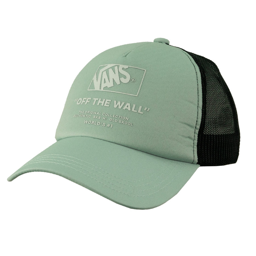 Boné Aba Curva Vans Trucker Unissex — Aba curva em verde-menta