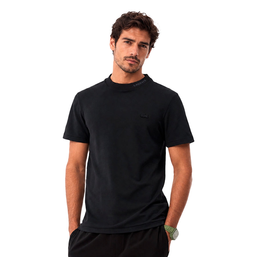 Camiseta Lacoste Piqué Jacquard Masculino — Piqué em vez de malha lisa