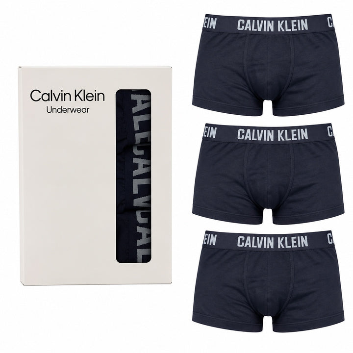 Kit 3 Cuecas Calvin Klein Underwear Trunk Low Rise Masculino