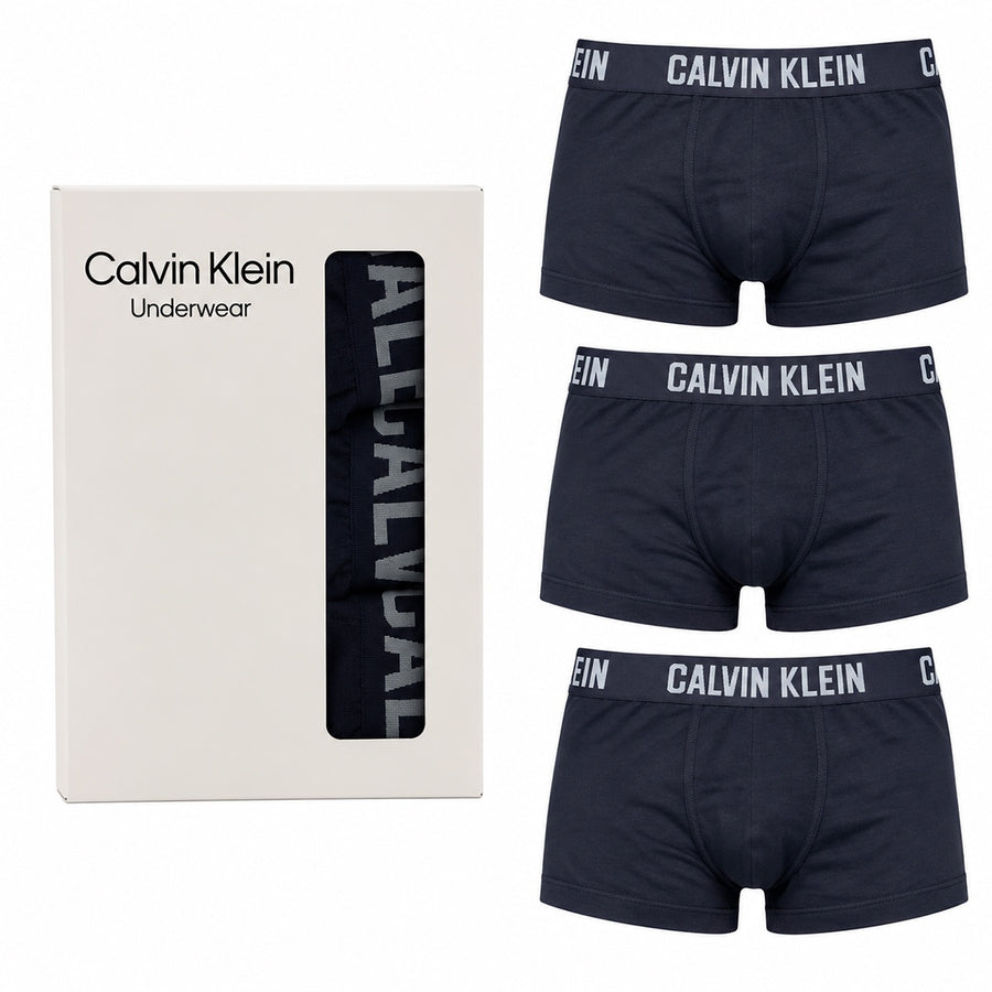 Kit 3 Cuecas Calvin Klein Underwear Trunk Low Rise Masculino — Três na caixa