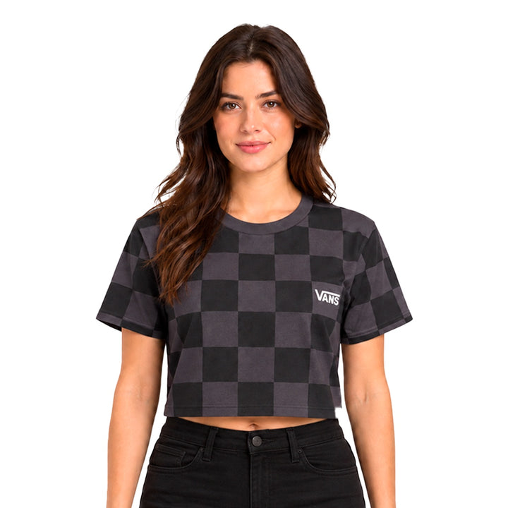 Camiseta Cropped Vans Checkerboard Feminino